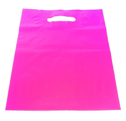 Borsa di plastica con manico fustellato 30x40cm