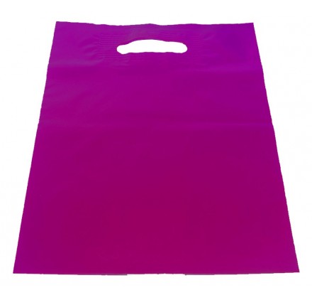 Borsa di plastica con manico fustellato 30x40cm