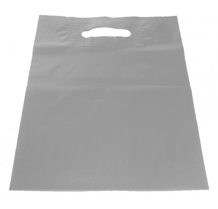Borsa di plastica con manico fustellato 40x50cm