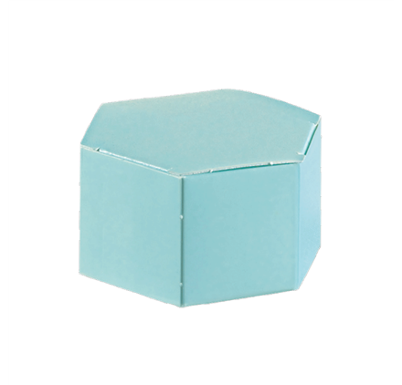 Caixa para brinde - Esagono Celeste 60x30mm