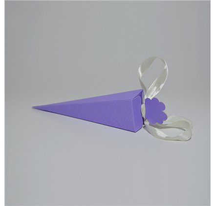 Caixa para brinde seta lilaz cono 40x40x155mm