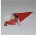 Caixa para brinde - Cono Quad. Lino Rosso 40x40x155mm