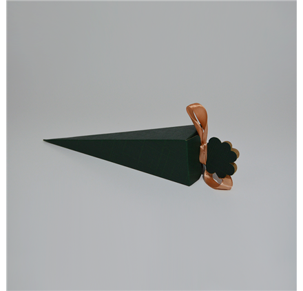 Caixa para brinde - Cono Quad. Seta Verde 40x40x155mm