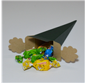 Caixa para brinde - Cono Quad. Seta Verde 40x40x155mm