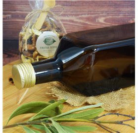 Bottiglia di vetro Orquidea Scura 1L 1000ml con Tappo Dorato