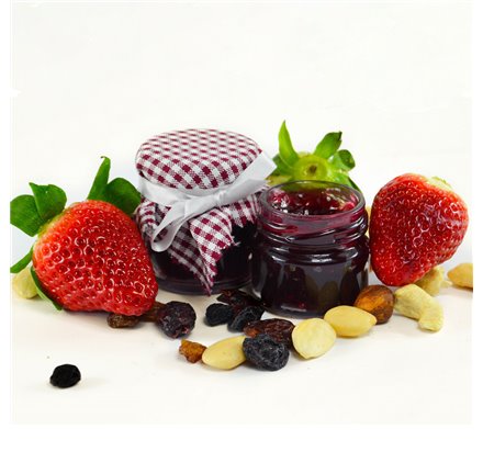 Barattolo di vetro per marmellata 30ml con Coperchio Dorato
