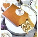 Caixa almofada kraft Oval 120x100x30mm