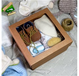 Caixa de cartão Gourmet M com janela 205x205x120mm