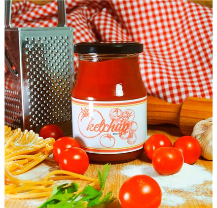 Frasco de vidro Ketchup 370ml