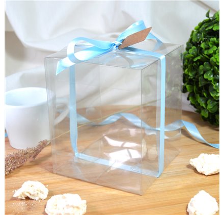 Caixa transparente retangular 100x100x120mm