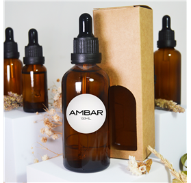 Frasco de vidro Ambar 100 ml