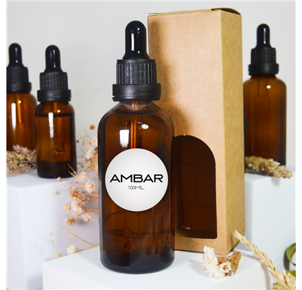Frasco de vidro Ambar 100 ml