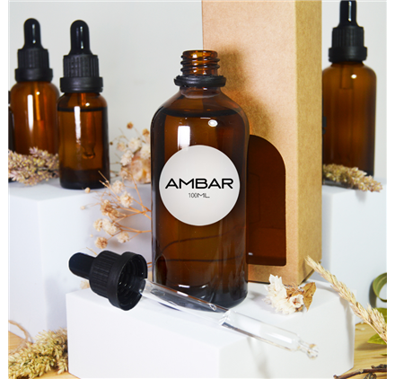 Frasco de vidro Ambar 100 ml