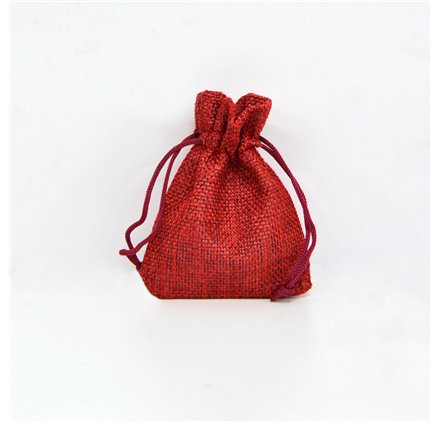 Sacco juta 7x9cm Bordeaux