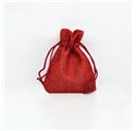 Saco 7x9cm juta Bordeaux