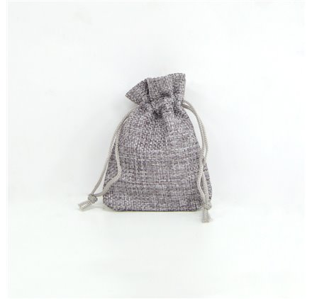 Sacchetto juta 7x9cm Space Grey
