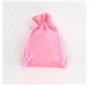 Saco 10x14cm juta Baby Pink
