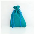 Saco juta Turquoise Blue 10x14cm