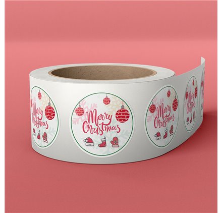 Etiqueta Natal Arctic Holiday Magic 40x40mm