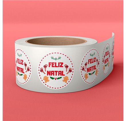 Etichetta Natale Santa's Cookie Creations 40x40mm