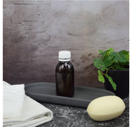 Flacone di vetro Ambra a bocca larga 125ml