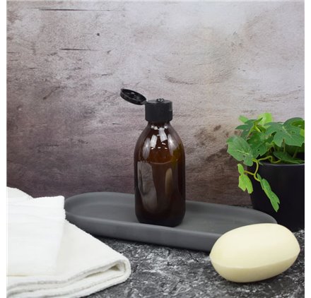 Flacone di vetro Ambra a bocca larga 200ml