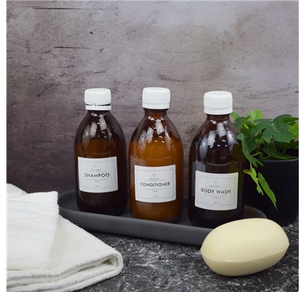 Flacone di vetro Ambra a bocca larga 250ml