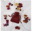 Saco 7x9cm juta Bordeaux