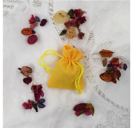 Sacchetto juta 7x9cm Lemon Yellow