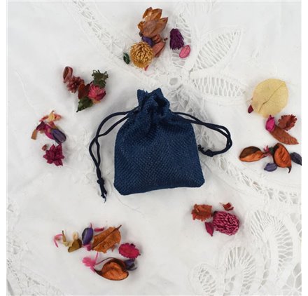 Sacchetto juta 7x9cm Navy Blue