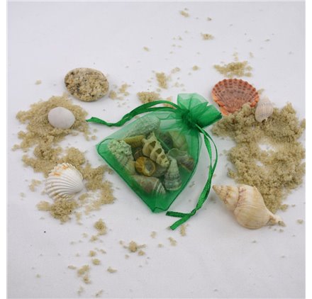 Saco organza 7x9cm Amazon Green