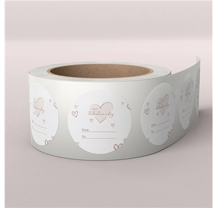 Etichetta San Valentino Love Notes - 40x40mm