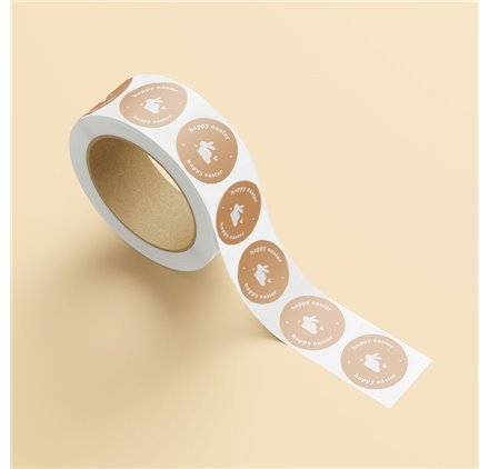 Etichetta Pasqua Fluffy Tails 40x40mm