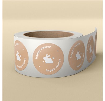 Etichetta Pasqua Fluffy Tails 40x40mm