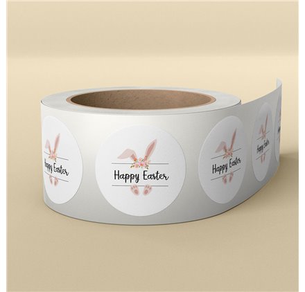 Etichetta Pasqua Bunny Tail 40x40mm
