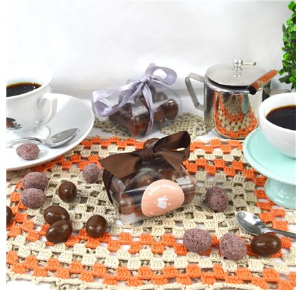 Scatola Trasparente con Manico 55x55x50mm per Dolci e Bomboniere