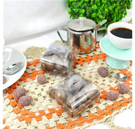 Scatola Trasparente con Manico 55x55x50mm per Dolci e Bomboniere