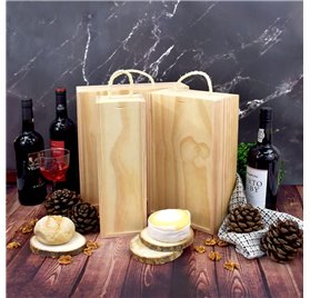 Scatola in Legno per 3 Bottiglie Rebelde PrimeWood 285x95x320mm