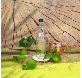 Garrafa de vidro para licores plutão 500ml