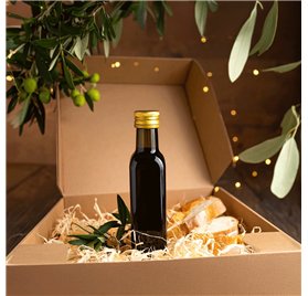 Bottiglia di vetro Orquidea scura 100ml con Tappo Dorato