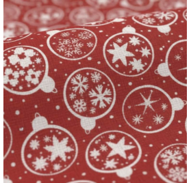 Carta da Regalo Red Christmas Globes 62CM X 90M