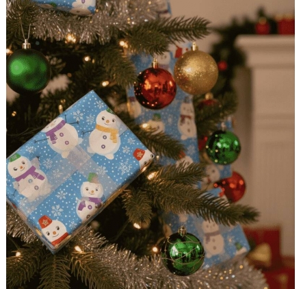 Carta da Regalo Pupazzi di Neve sul Ghiaccio 62cm x 90m