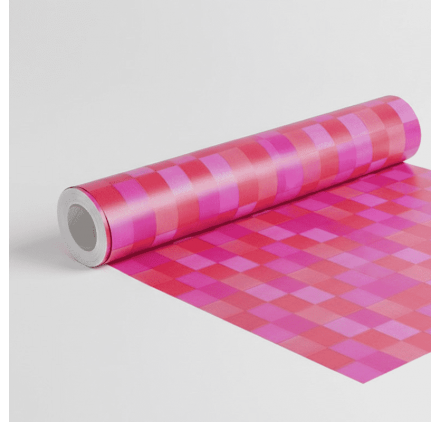 Papel de Embrulho Tetris Rosa 70cm