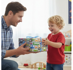 Papel de embrulho infantil carrinhos