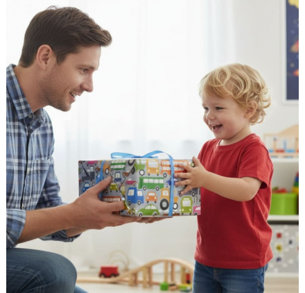 Papel de Embrulho Infantil Carrinhos 62x90m