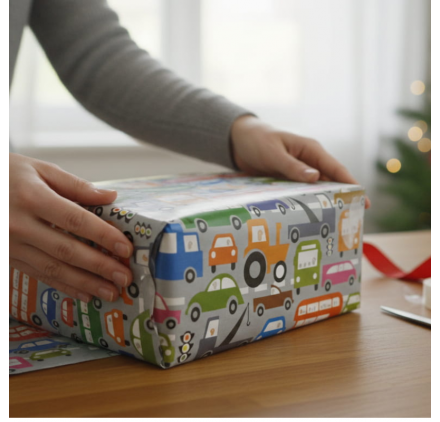 Papel de Embrulho Infantil Carrinhos 62x90m