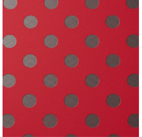 Carta da Regalo Rossa con Pois Argento 62cmx90m