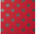 Papel de embrulho vermelho pontos prata