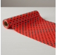 Papel de embrulho vermelho pontos pretos