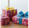 Papel de embrulho infantil sorriso menina